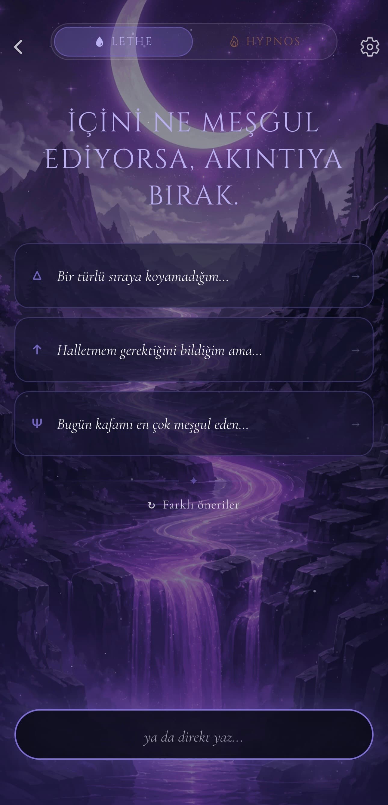 Lethe — içini meşgul edeni akıntıya bırak